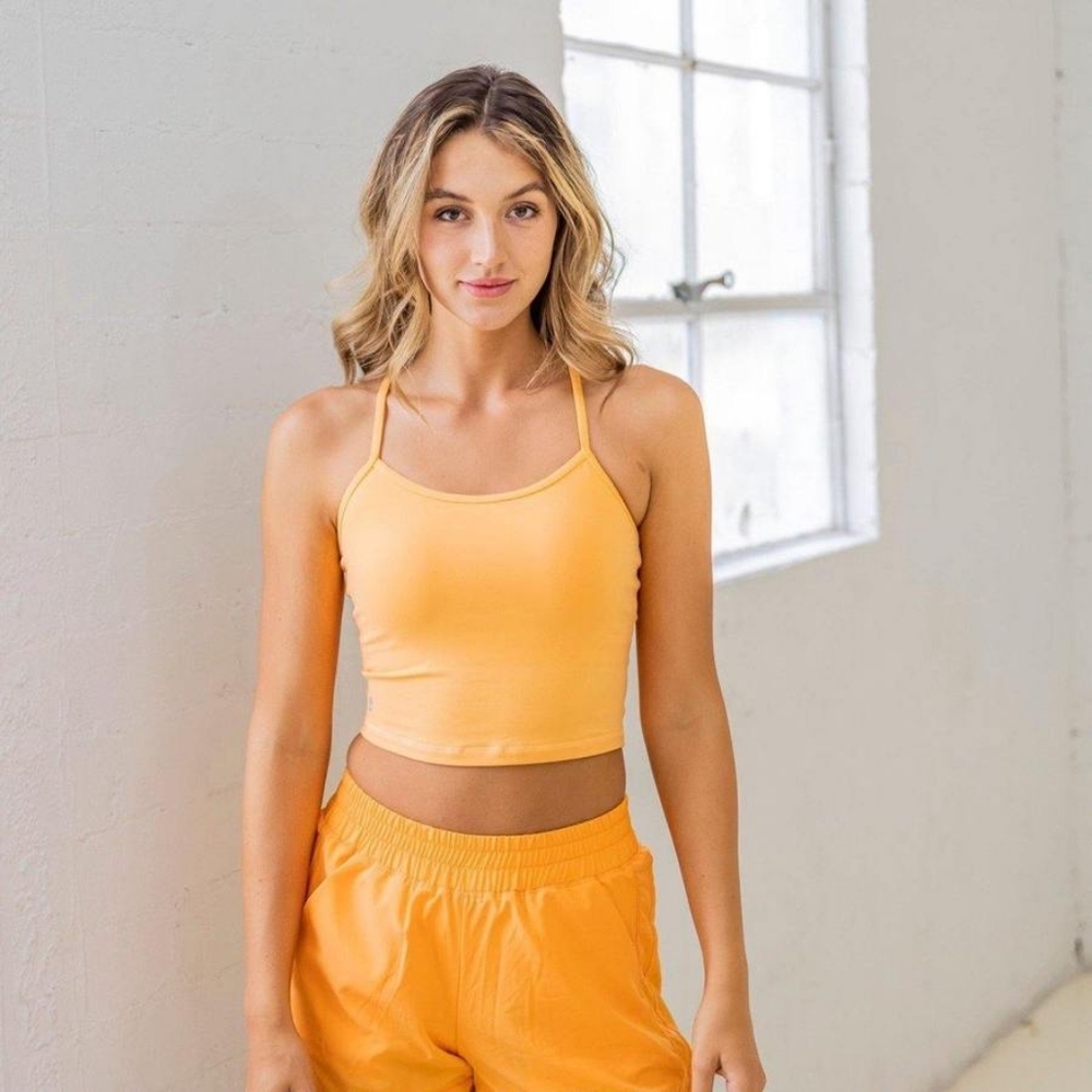 Senita Athletics Ava Crop (Citrus) Size M